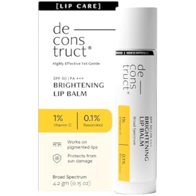rayihni DECONSTRUCT BRIGHTENING LIP BALM WITH SPF 30 | FOR DARK, PIGMENTED, DRY, FLAKY LIPS | VITAMIN C FOR BRIGHTENING | SUN DAMAGE AND DISCOLORATION PROTECTION | GLOSS FINISH - Image 1
